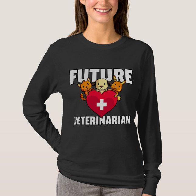Framtida veterinär inom veterinärområdet  t shirt (Framsida)