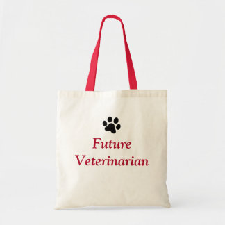 Framtida veterinär med det svart tasstrycket tygkasse