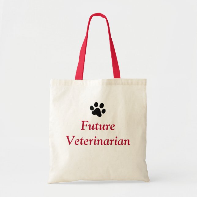 Framtida veterinär med det svart tasstrycket tygkasse (Framsidan)