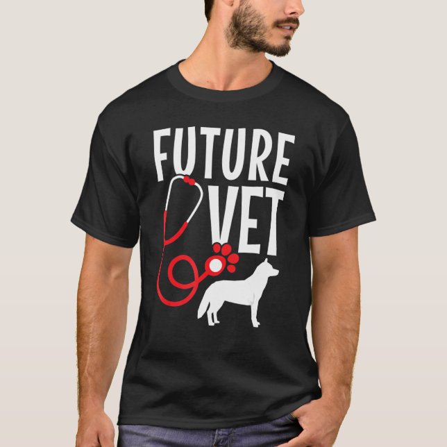 Framtida veterinär som blir djur i Doktor 1 T Shirt (Framsida)