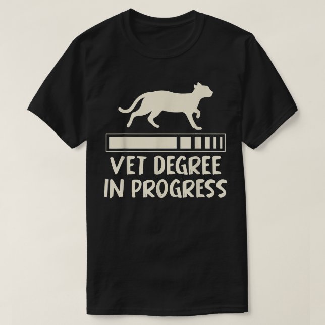 Framtida veterinär vet Tech Vet Examree in progres T Shirt (Design framsida)