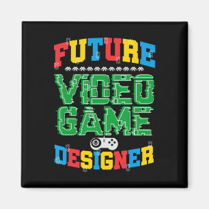 Framtida videospelsdesigner T Shirt Boys Girls Kid Magnet