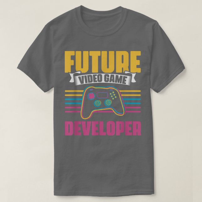 Framtida videospelsutvecklare - programmeringsdato t shirt (Design framsida)