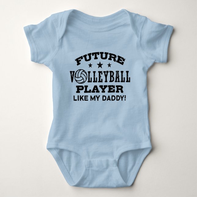 Framtida Volleyball-spelare som min pappa Baby Bod T Shirt (Framsida)