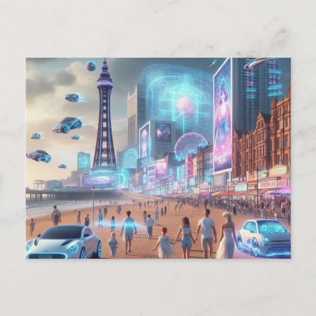 Framtida vykort från Blackpool (Framsida)