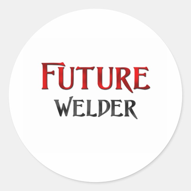 Framtida Welder Runt Klistermärke (Framsida)