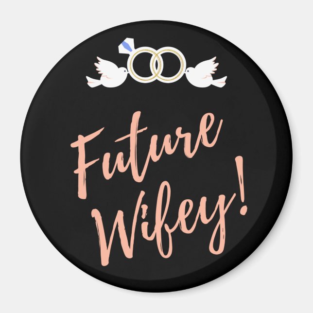 Framtida Wifey Love birds Magnet (Framsidan)