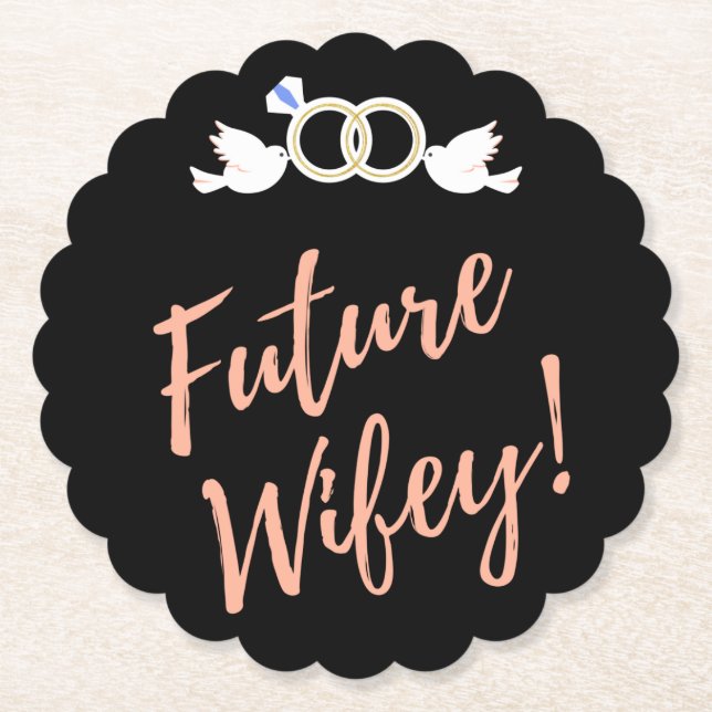 Framtida Wifey Love birds Underlägg Papper (Framsida)