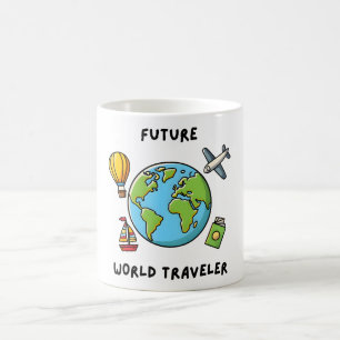Framtida World Traveler Äventyr Keepsaké Kaffemugg