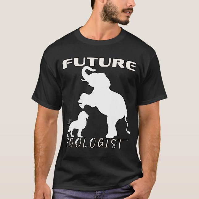 Framtida zoolog Cute Zoology Studenter Funny Zoo T Shirt (Framsida)