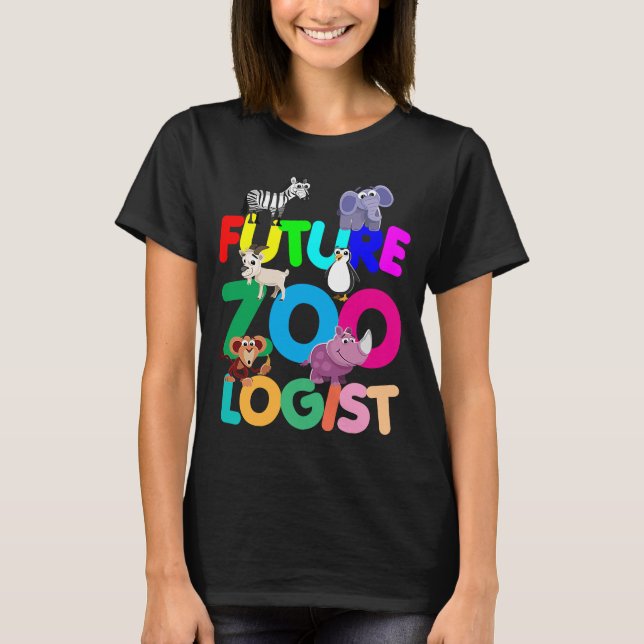 Framtida zoologer utformar Zookeeper Costume T Shirt (Framsida)