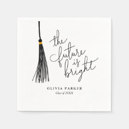 Framtiden är Bright Studenten Black Tassel Pappersservett