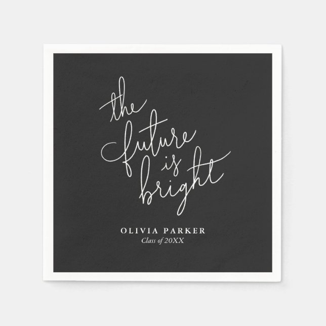 Framtiden är Bright Studenten Napkins Pappersservett (Framsidan)