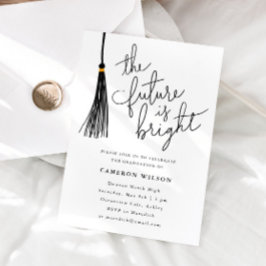 Framtiden är Bright Tassel Studentfest Photo Inbjudningar