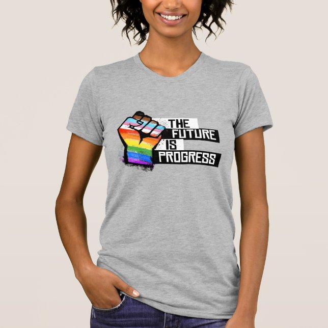 Framtiden är ett framsteg t shirt (Framsida)