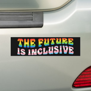 Framtiden är ett inkluderande Pride av HBT-transak Bildekal