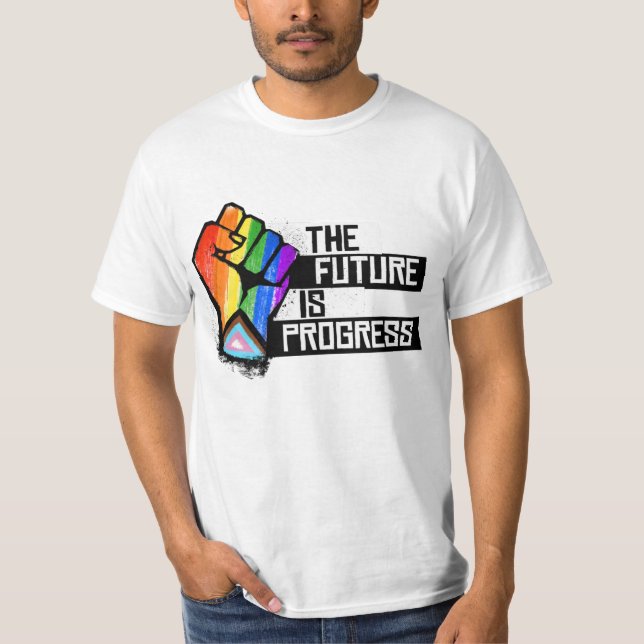 Framtiden är framsteg t shirt (Framsida)