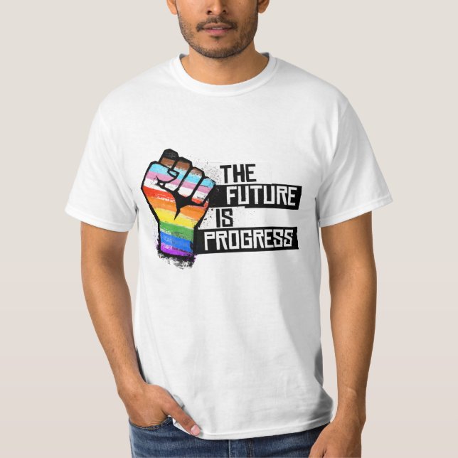 Framtiden är framsteg t shirt (Framsida)