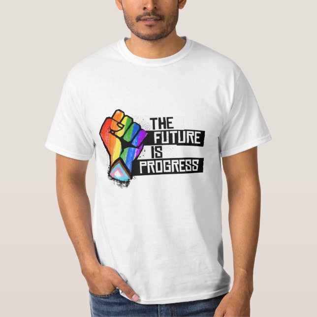 Framtiden är framsteg t shirt (Framsida)