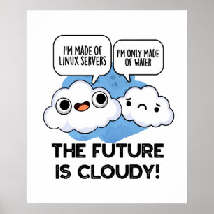 Framtiden är grumlig, skön dator poster