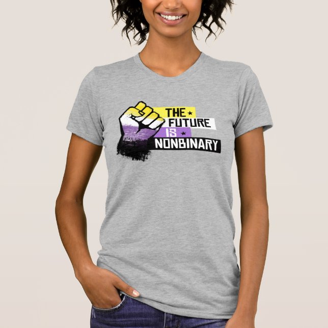 Framtiden är icke-binär t shirt (Framsida)
