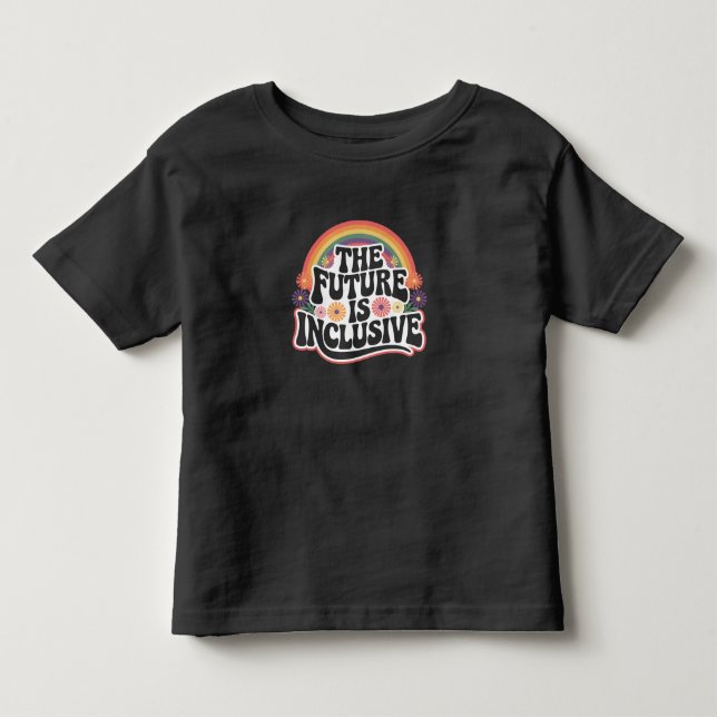 Framtiden är inkluderande HBT-Flagga Gay T Shirt (Framsida)