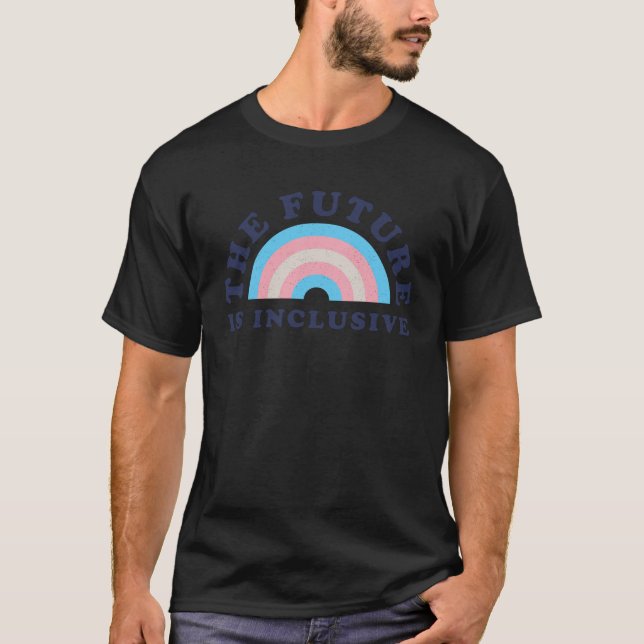Framtiden är inkluderande Pride Trans Transgender  T Shirt (Framsida)