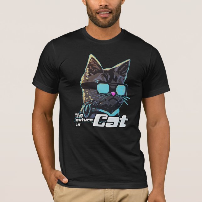 Framtiden är katt t shirt (Framsida)