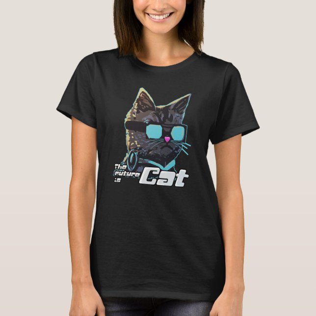 Framtiden är Katt T Shirt (Framsida)