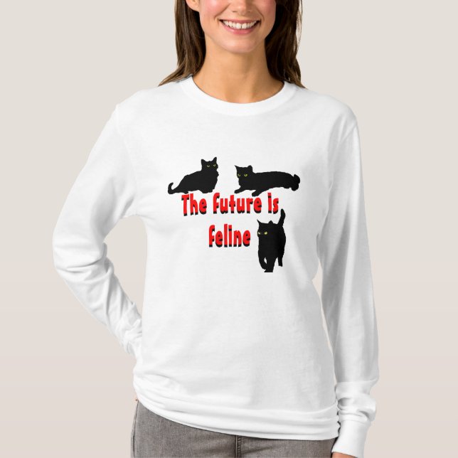 Framtiden är Kattdjuret T Shirt (Framsida)
