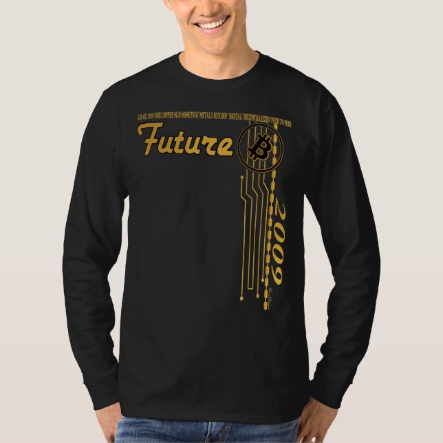 Framtiden är kryptokryptovalutahandel BTC-kod B T Shirt (Framsida)