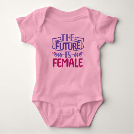 Framtiden Är Kvinna Baby Bodysuit – Feministisk Ba T Shirt