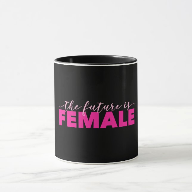 Framtiden är kvinnlig 11 oz kombinationsmugg mugg (Center)