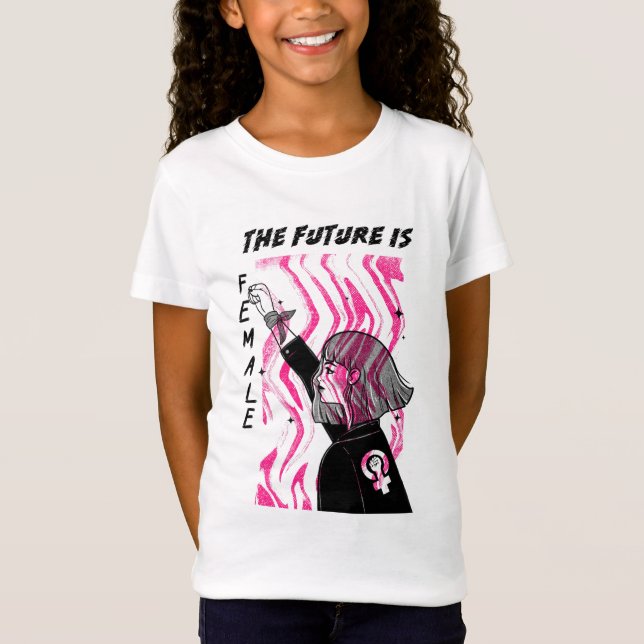 Framtiden är kvinnlig kvinnlig jämställdhet t shirt (Framsida)