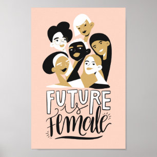 Framtiden är kvinnlig   Motiv feministisk citat Poster