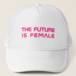 Framtiden är kvinnlig shock rosa, modern typografi keps