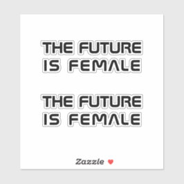Framtiden är kvinnlig svart modern typografi 2 klistermärken