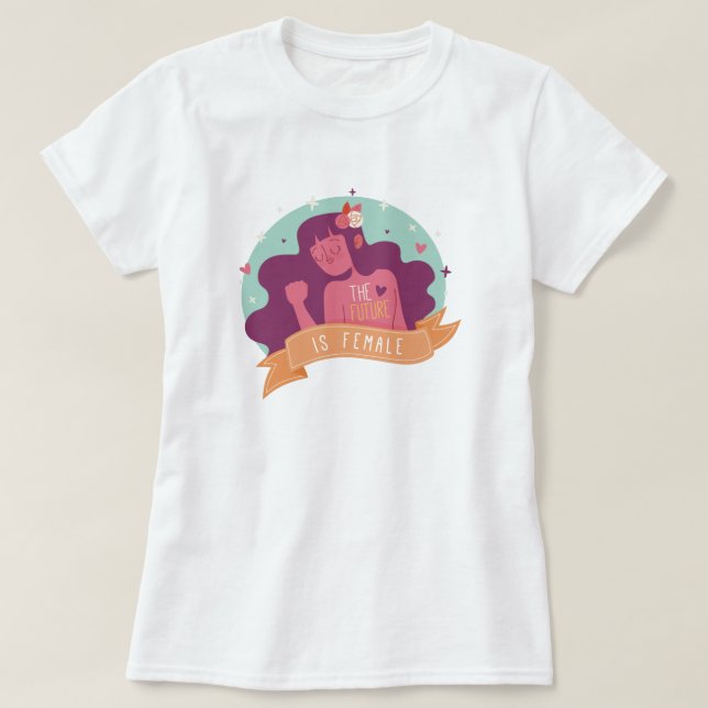 Framtiden är kvinnlig T-Shirt (Design framsida)