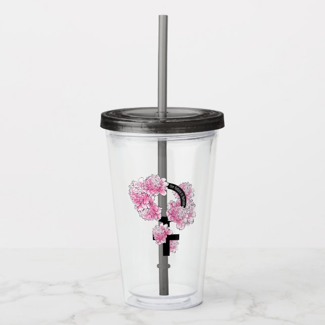 Framtiden är kvinnlig take away mugg (Framsida)