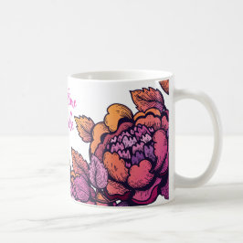 Framtiden är kvinnlig text kaffemugg