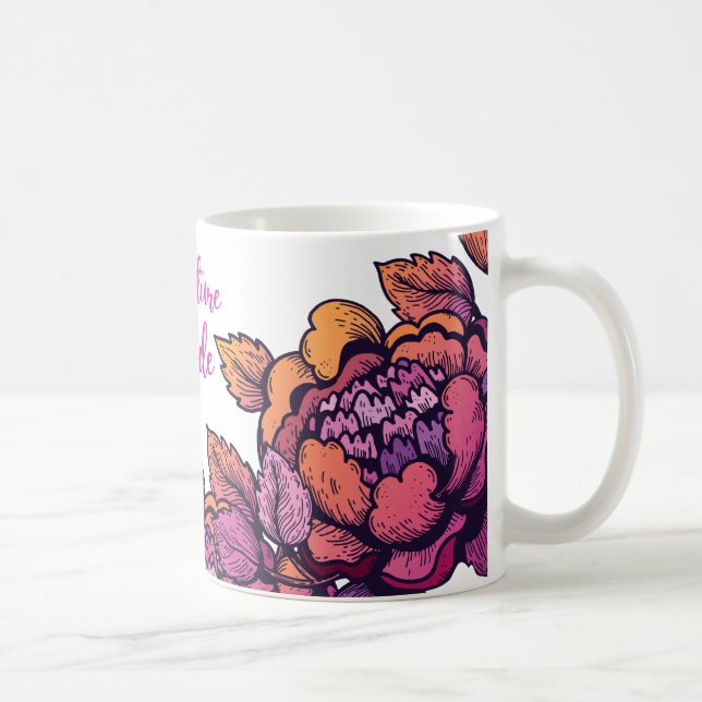 Framtiden är kvinnlig text kaffemugg (Höger)