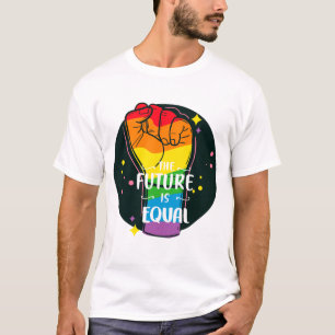 Framtiden är lika högt uppkommen t shirt