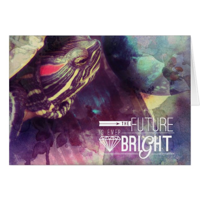 Framtiden är ljus, Myrtle the Turtle Hälsningskort (Framsidan Horizontal)