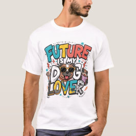 Framtiden är min hundälskare design t shirt