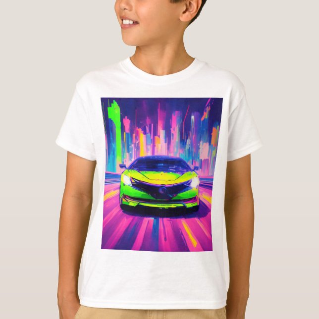 Framtiden är nu - elektrisk hastighet t shirt (Framsida)