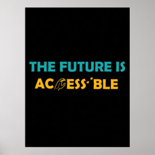 Framtiden är tillgänglig ASL-teckenspråksblindskri Poster
