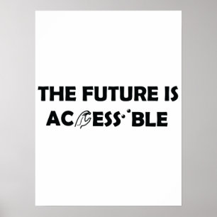 Framtiden är tillgänglig ASL-teckenspråksblindskri Poster