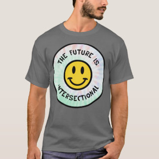 Framtiden är tvärsnittstilt, feministisk tie dye b t shirt
