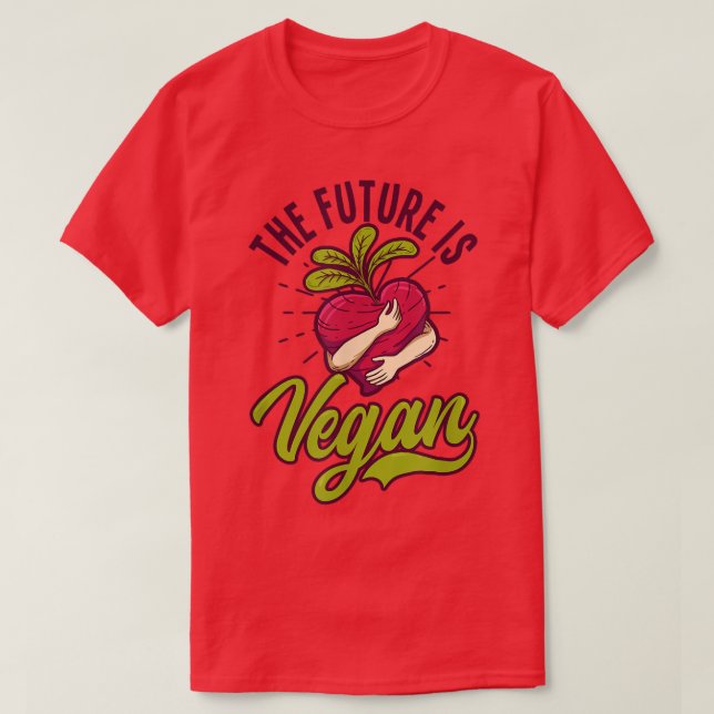 Framtiden är Vegan Design Vegan T Shirt (Design framsida)
