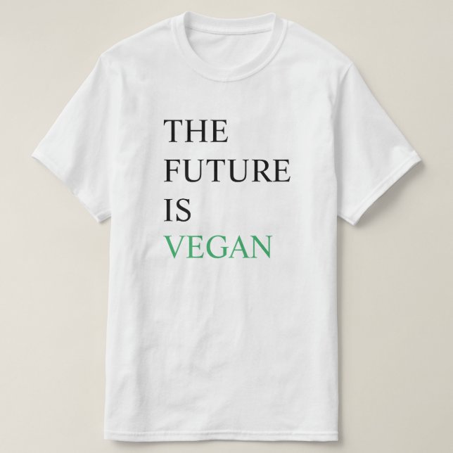 Framtiden är vegan t shirt (Design framsida)